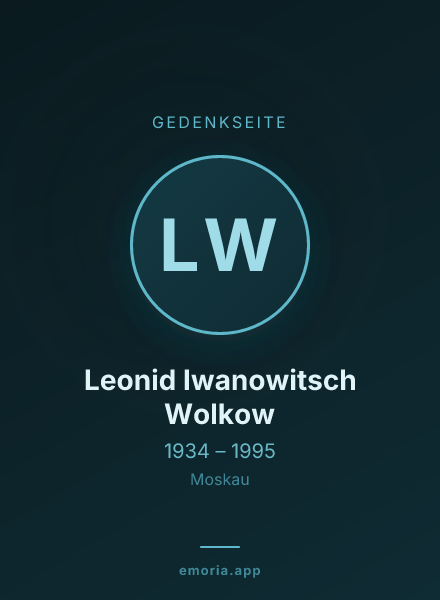 Gedenkportrait von Leonid Iwanowitsch Wolkow