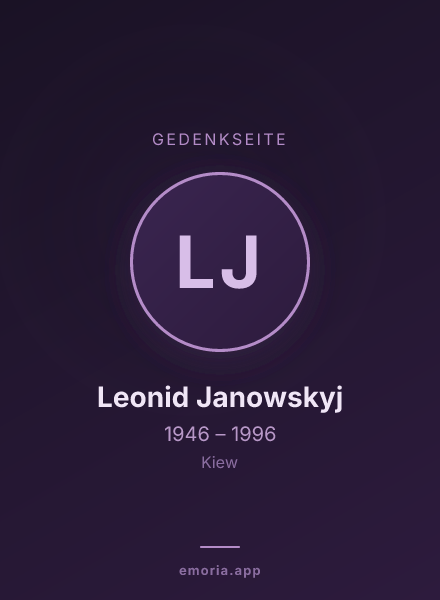 Gedenkportrait von Leonid Janowskyj