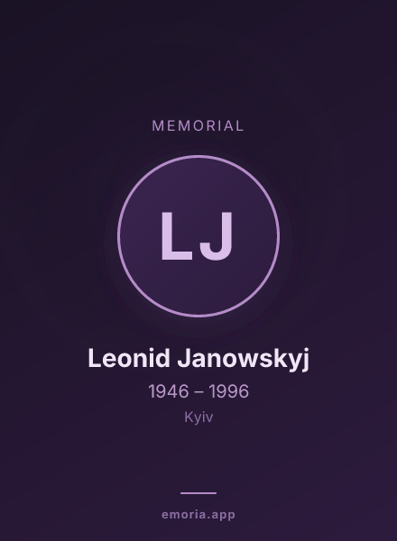 Memorial portrait of Leonid Janowskyj