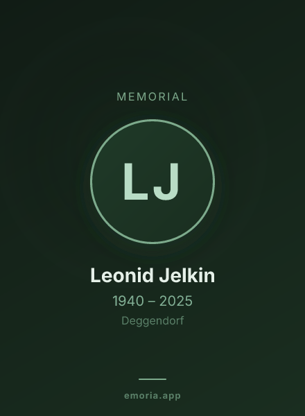 Memorial portrait of Leonid Jelkin