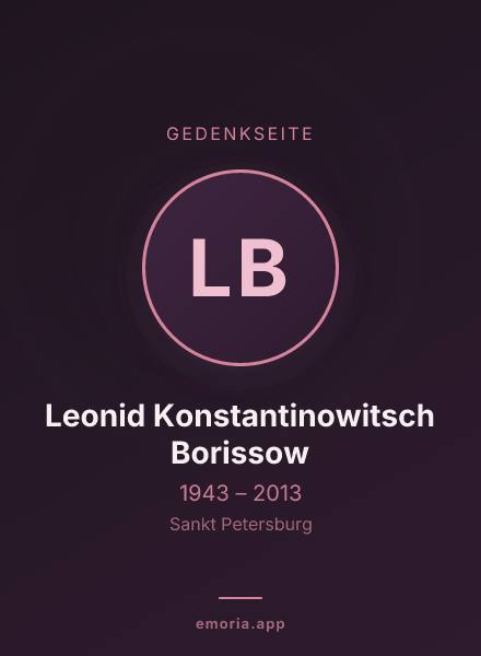 Gedenkportrait von Leonid Konstantinowitsch Borissow