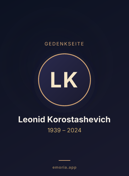 Gedenkportrait von Leonid Korostashevich
