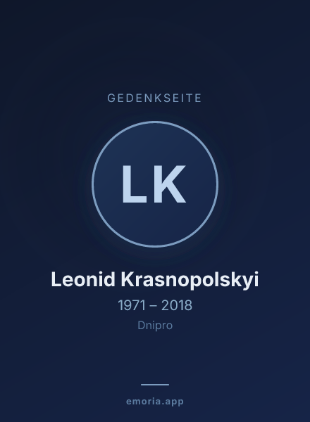 Gedenkportrait von Leonid Krasnopolskyi