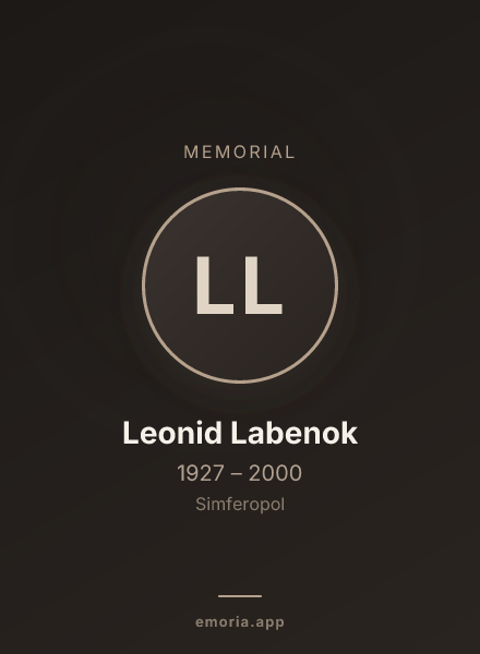 Memorial portrait of Leonid Labenok