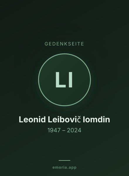 Gedenkportrait von Leonid Leibovič Iomdin