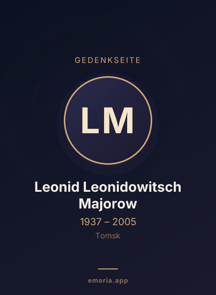 Gedenkportrait von Leonid Leonidowitsch Majorow