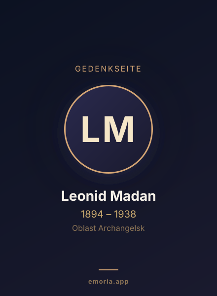 Gedenkportrait von Leonid Madan
