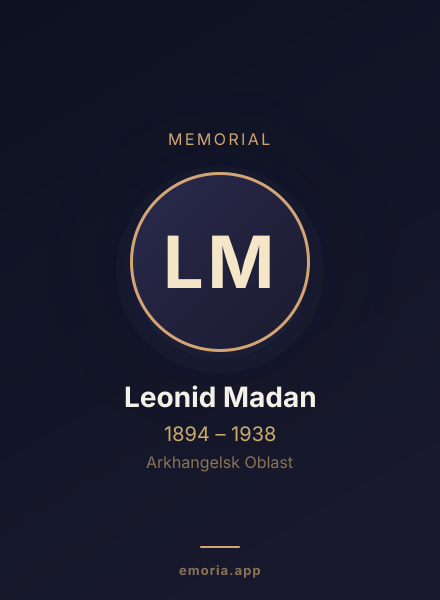 Memorial portrait of Leonid Madan