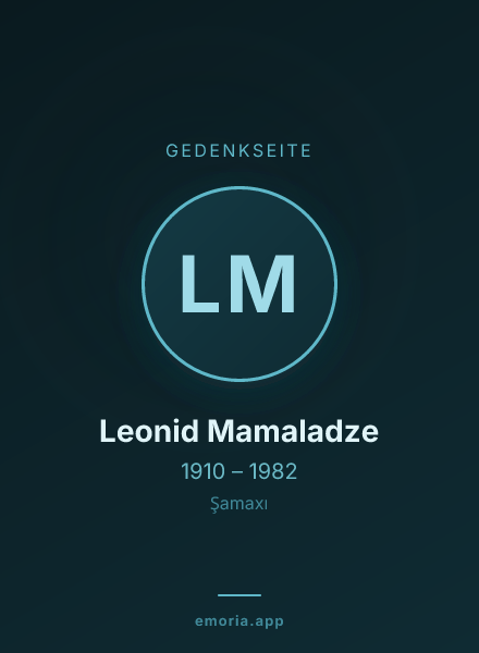 Gedenkportrait von Leonid Mamaladze