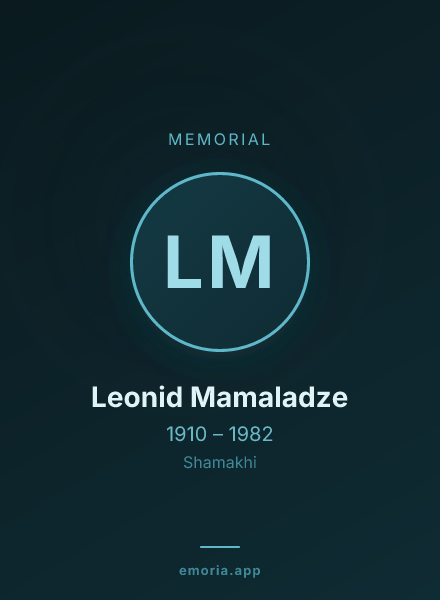 Memorial portrait of Leonid Mamaladze
