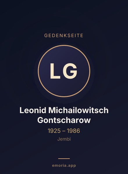 Gedenkportrait von Leonid Michailowitsch Gontscharow
