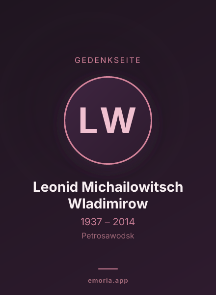 Gedenkportrait von Leonid Michailowitsch Wladimirow