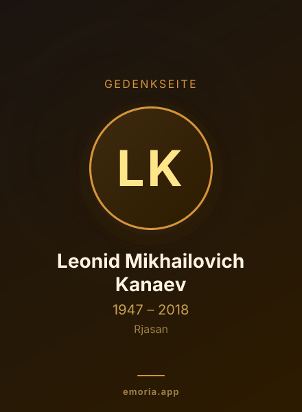 Gedenkportrait von Leonid Mikhailovich Kanaev