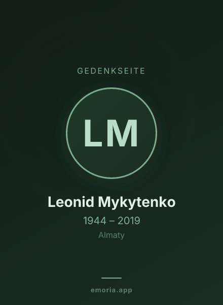 Gedenkportrait von Leonid Mykytenko