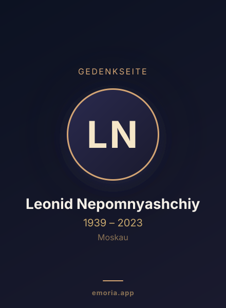 Gedenkportrait von Leonid Nepomnyashchiy
