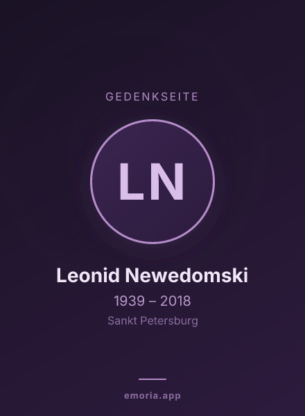 Gedenkportrait von Leonid Newedomski