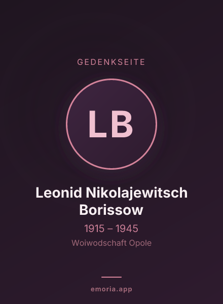 Gedenkportrait von Leonid Nikolajewitsch Borissow