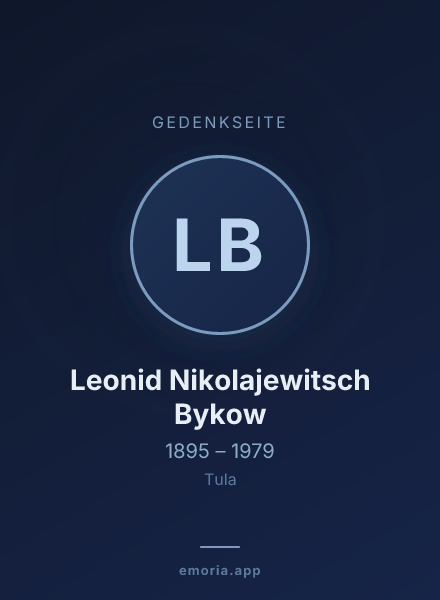 Gedenkportrait von Leonid Nikolajewitsch Bykow