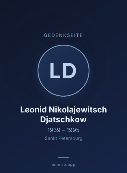 Gedenkportrait von Leonid Nikolajewitsch Djatschkow
