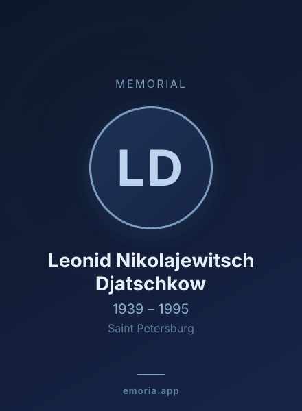 Memorial portrait of Leonid Nikolajewitsch Djatschkow