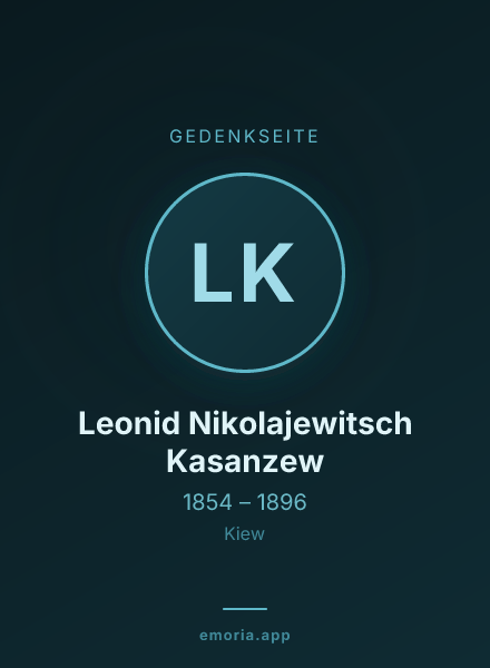Gedenkportrait von Leonid Nikolajewitsch Kasanzew