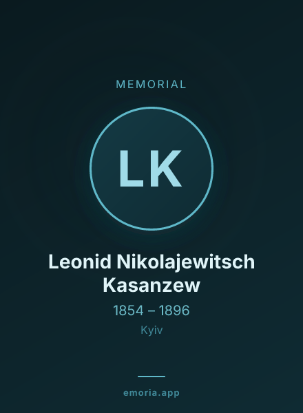 Memorial portrait of Leonid Nikolajewitsch Kasanzew