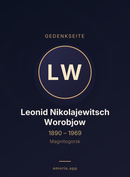 Gedenkportrait von Leonid Nikolajewitsch Worobjow