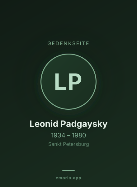 Gedenkportrait von Leonid Padgaysky