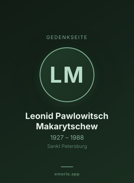 Gedenkportrait von Leonid Pawlowitsch Makarytschew