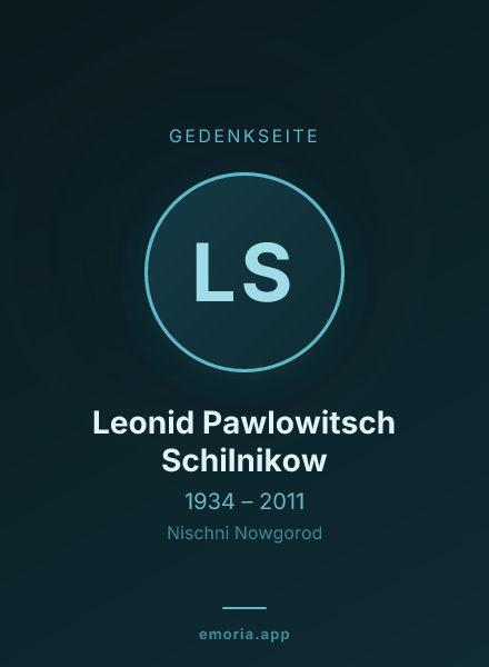 Gedenkportrait von Leonid Pawlowitsch Schilnikow