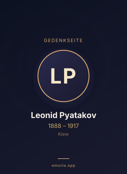 Gedenkportrait von Leonid Pyatakov