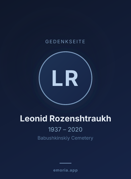 Gedenkportrait von Leonid Rozenshtraukh