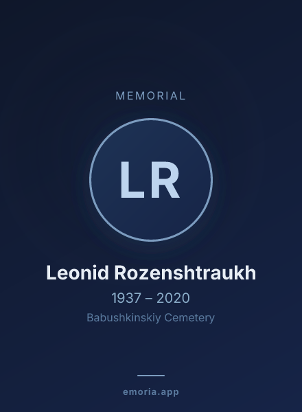 Memorial portrait of Leonid Rozenshtraukh