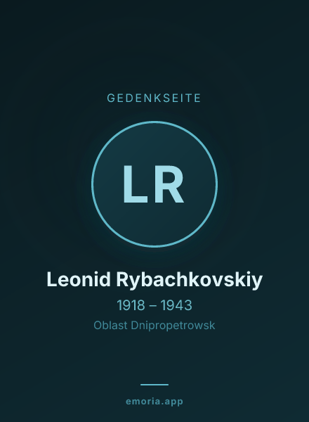 Gedenkportrait von Leonid Rybachkovskiy
