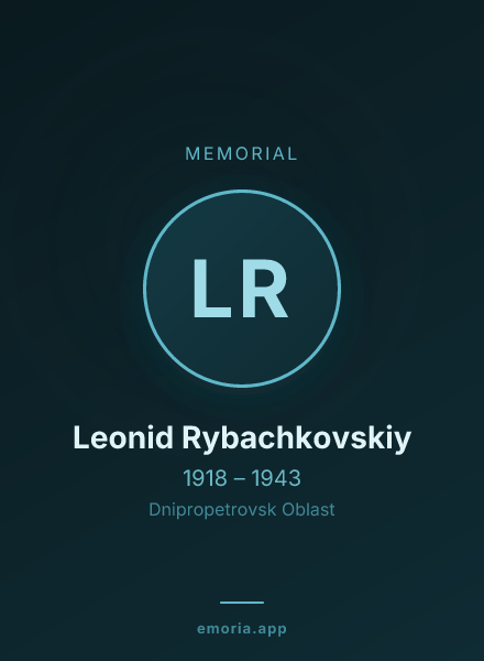 Memorial portrait of Leonid Rybachkovskiy