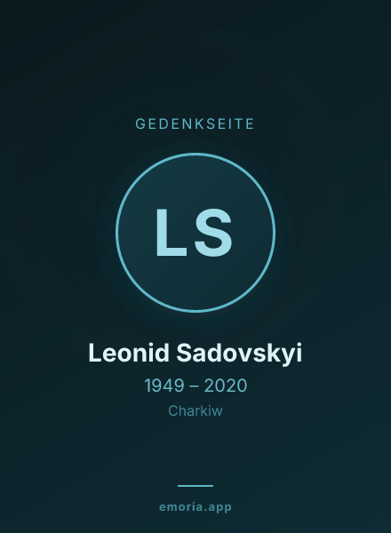 Gedenkportrait von Leonid Sadovskyi