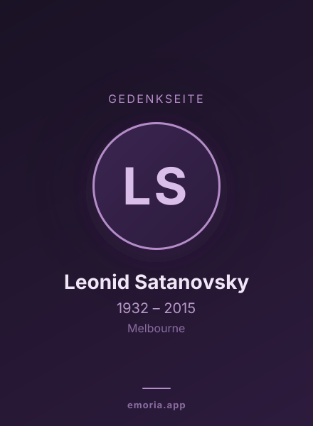 Gedenkportrait von Leonid Satanovsky