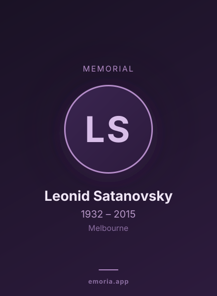 Memorial portrait of Leonid Satanovsky