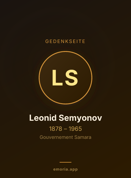 Gedenkportrait von Leonid Semyonov