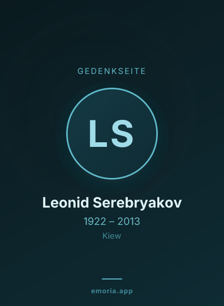Gedenkportrait von Leonid Serebryakov