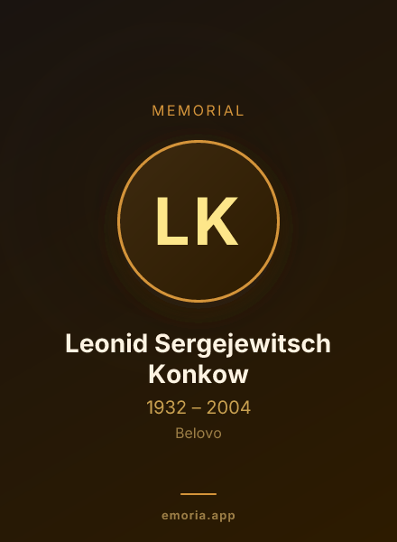 Memorial portrait of Leonid Sergejewitsch Konkow