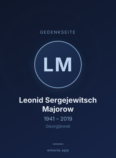 Gedenkportrait von Leonid Sergejewitsch Majorow