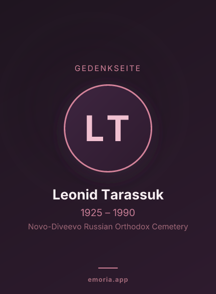 Gedenkportrait von Leonid Tarassuk