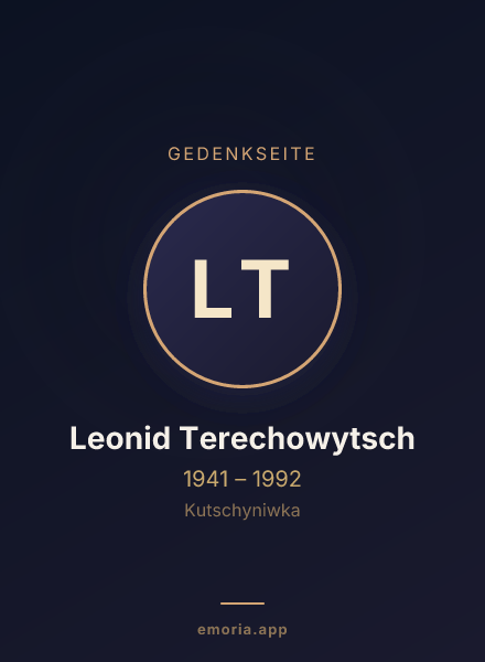 Gedenkportrait von Leonid Terechowytsch