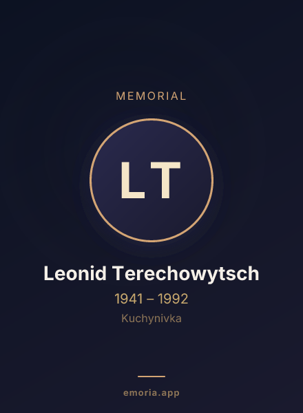 Memorial portrait of Leonid Terechowytsch
