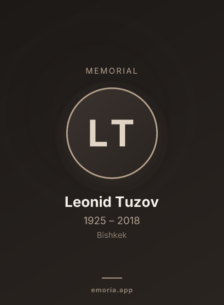 Memorial portrait of Leonid Tuzov