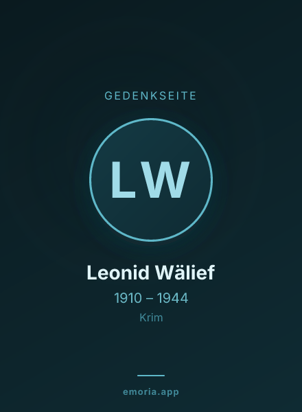Gedenkportrait von Leonid Wälief