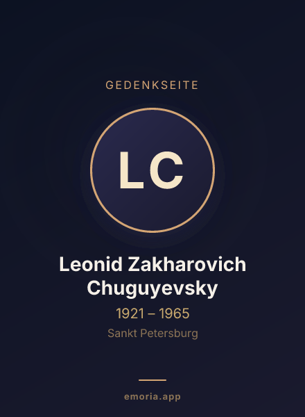 Gedenkportrait von Leonid Zakharovich Chuguyevsky