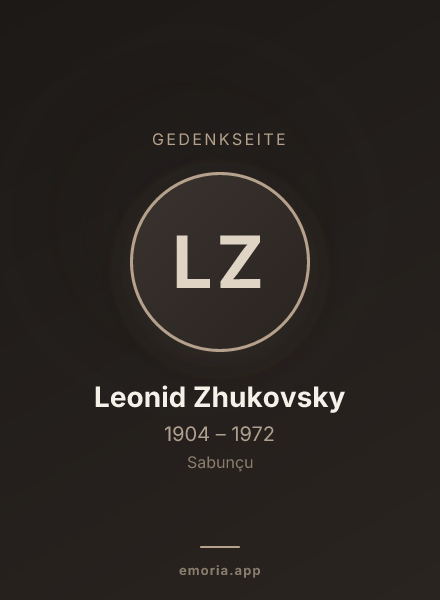 Gedenkportrait von Leonid Zhukovsky