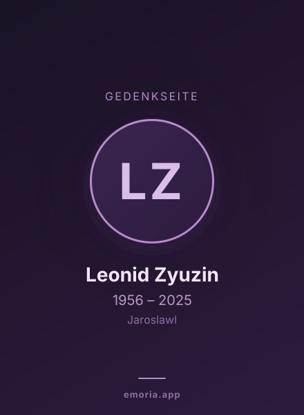 Gedenkportrait von Leonid Zyuzin